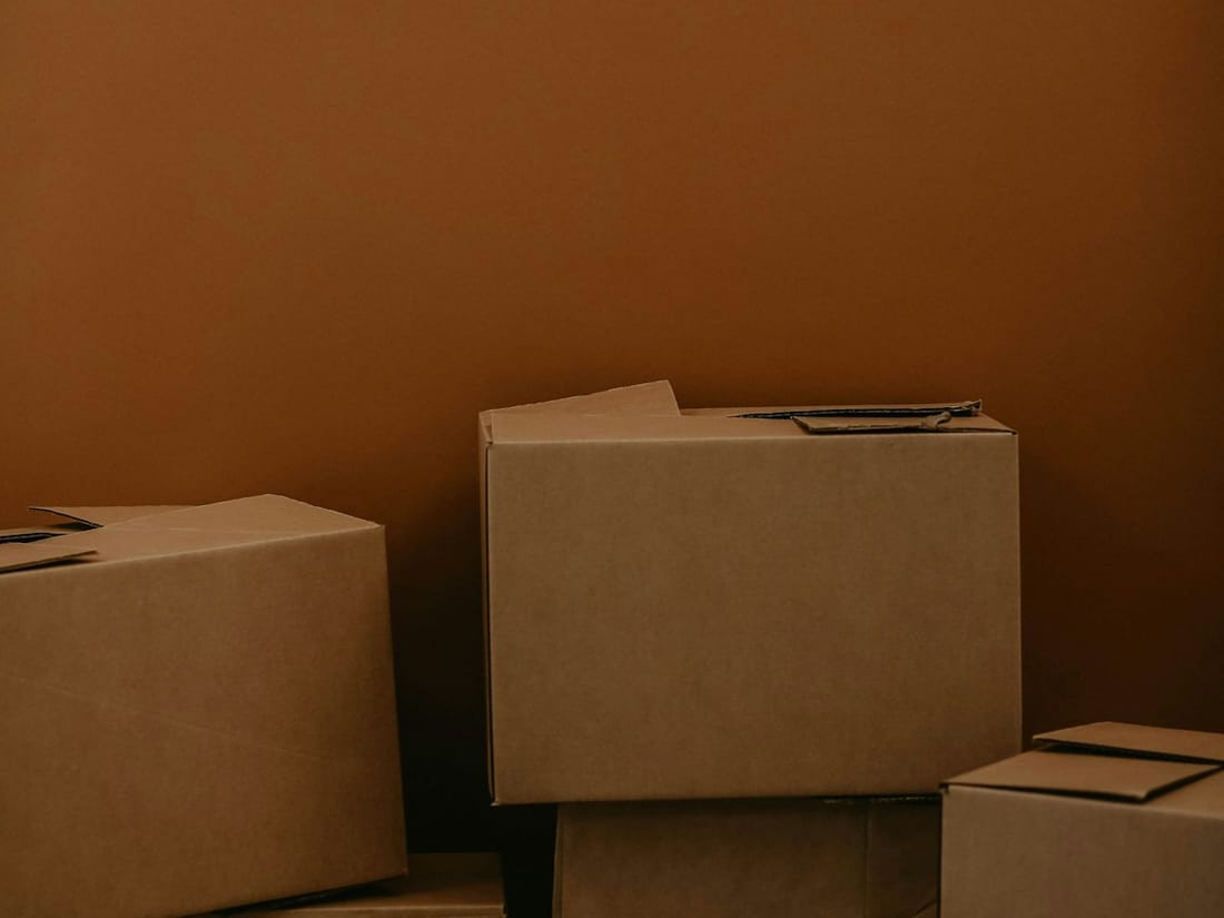 Cardboard parcels ready for delivery
