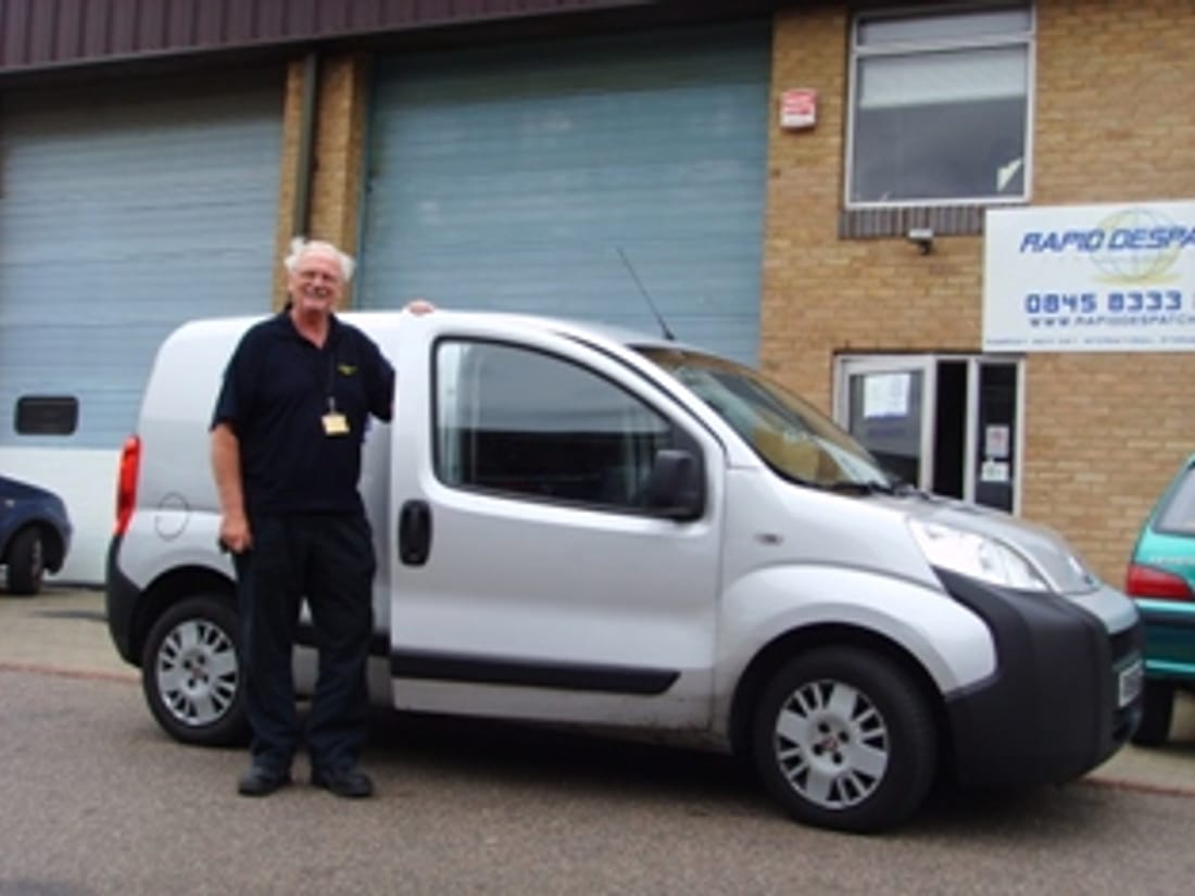 Rapid Dispatch driver with van at the depot